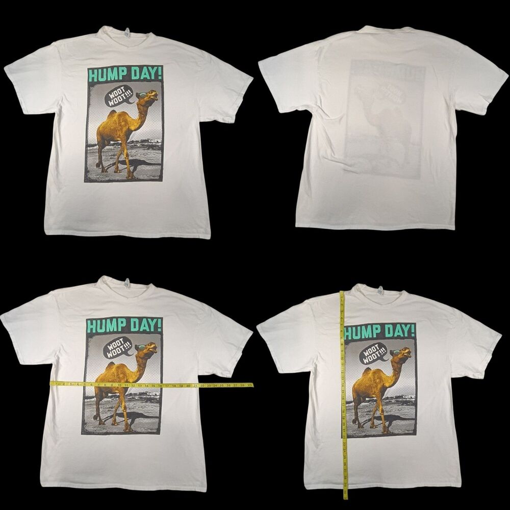 Vintage Hump Day T-Shirt Mens XL Delta Pro Weight Cotton Y2K Funny Streetwear